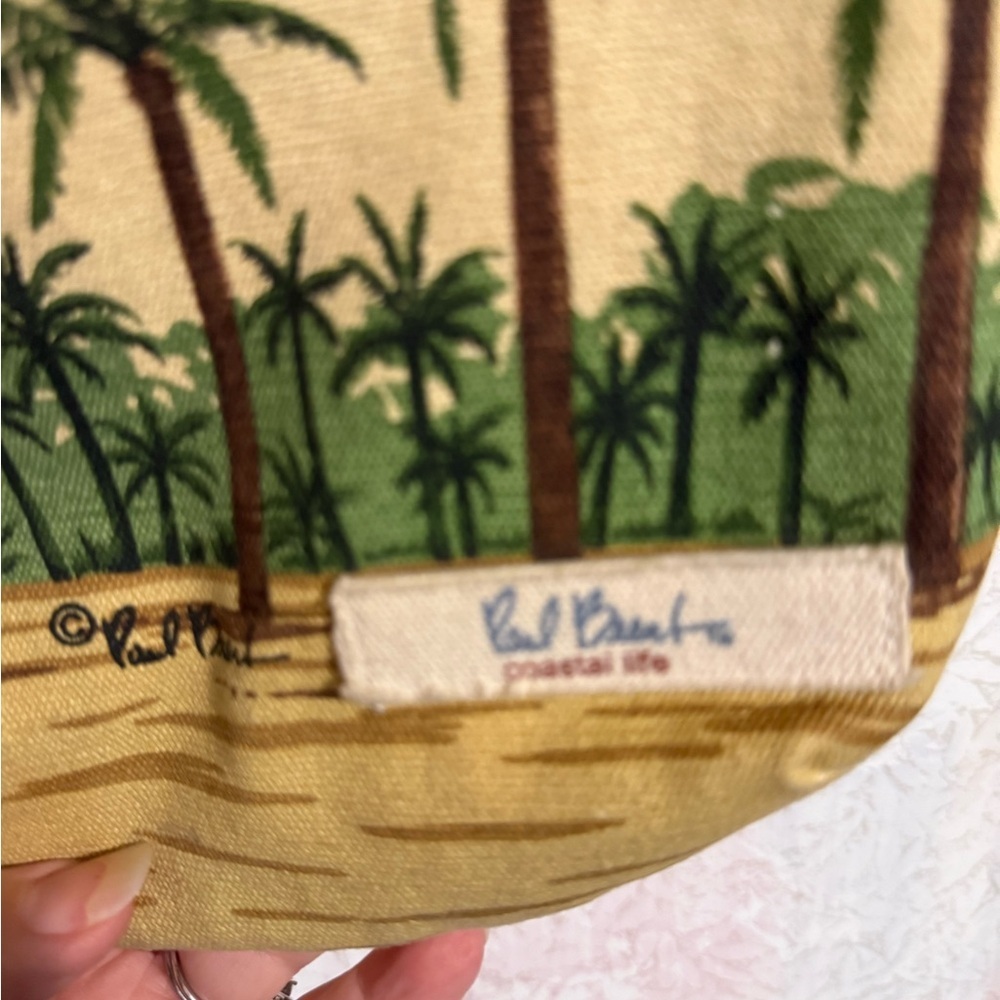 Vintage Paul Brent coastal life 10 x 10”bag palm trees, Coastal, Boho, Crossbody - Picture 3 of 7